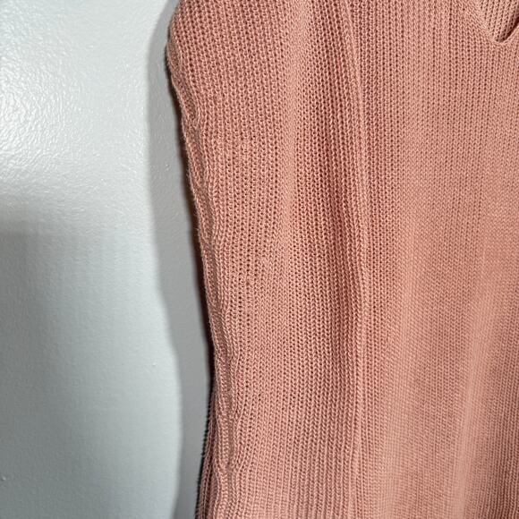 Eileen Fisher Organic Linen Cotton V-Neck Tunic Sweater M Soft Blush Pink - Picture 5 of 7